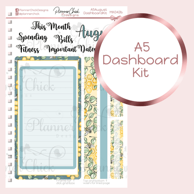 Monthly & Dashboard Kits ~ Bee Happy (for August)