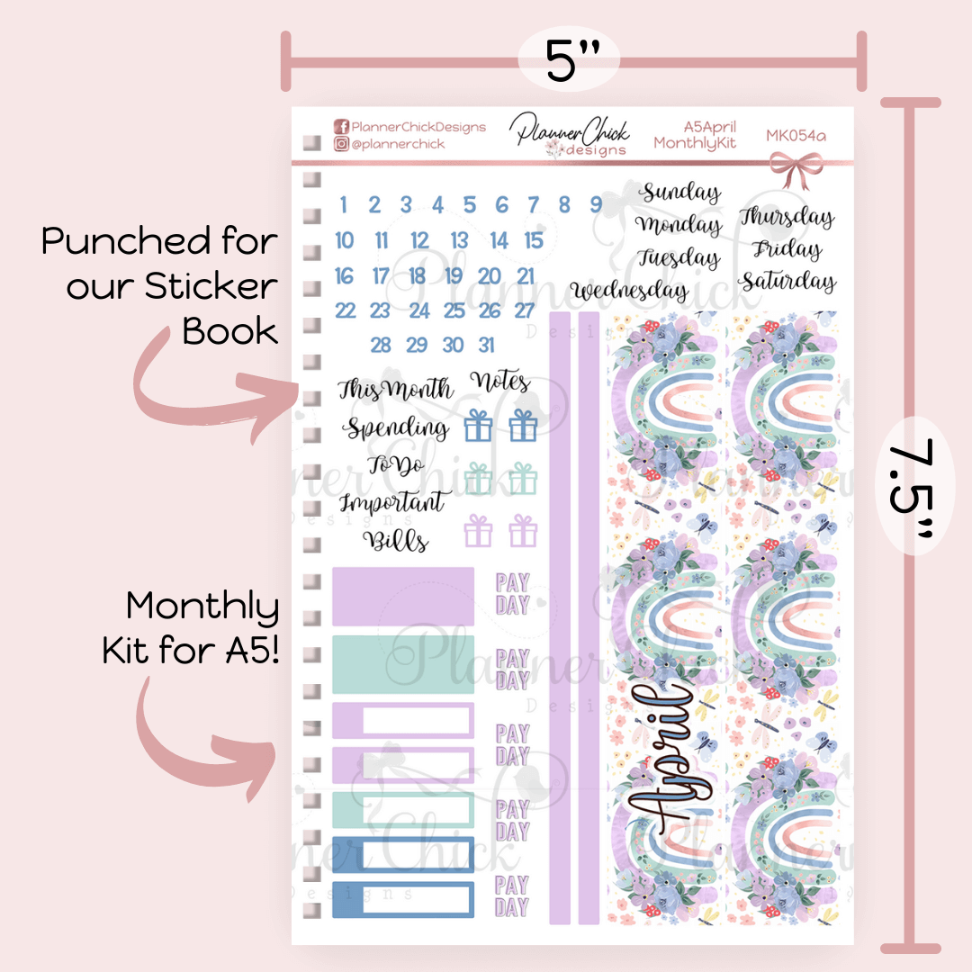 Monthly & Dashboard Kits ~ Over The Ranbow (for April)