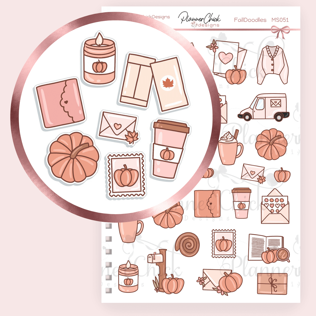 Fall Doodle Planner Stickers